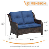 Vicllax Patio Wicker Oasis Lounge Sofa