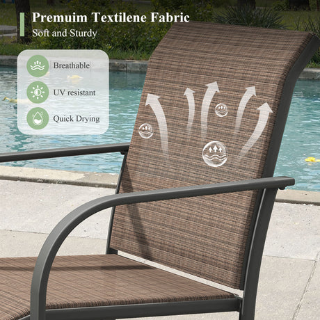 VICLLAX 11-Pcs Outdoor Dining Set, 63” Round Metal Table with Umbrella Hole & 10 Stackable  Chairs