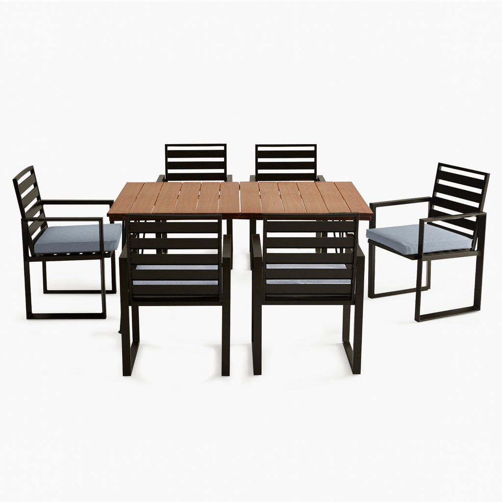 outdoor dining set patio dining table for 4 6 and metal chairs with cushion