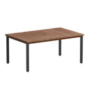 Mesa de comedor de metal para patio exterior Vicllax para 4/6 