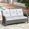 Vicllax Patio Wicker Oasis Lounge Sofa, 3-Seater Sofa