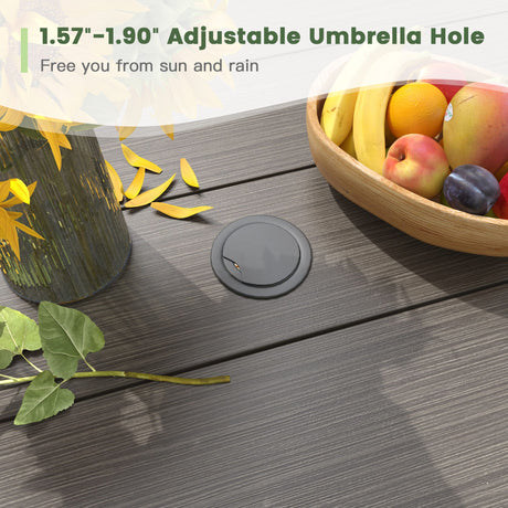 Vicllax Juego de comedor para patio de 5 piezas, mesa de comedor redonda de 42" y sillas giratorias para exterior 