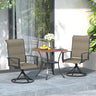 Vicllax 3-Piece Patio Bistro Set, Outdoor Swivel Chairs and Metal Square Table