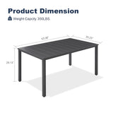 Vicllax Outdoor Patio Metal Dining Table for 4/6