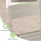 Vicllax 5 Pieces Outdoor Dining Set with 41" Round Metal Table and Armrest Chairs