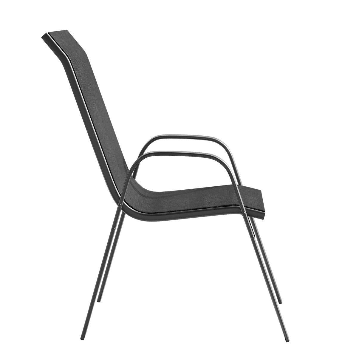 Vicllax Horizon Stackable Outdoor Contoured Sling Chair, Set of 2/4