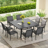 Vicllax 9 Pieces Outdoor Dining Set with 59" Square Dining Table and Stackable Chair