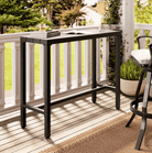 black outdoor bar height table