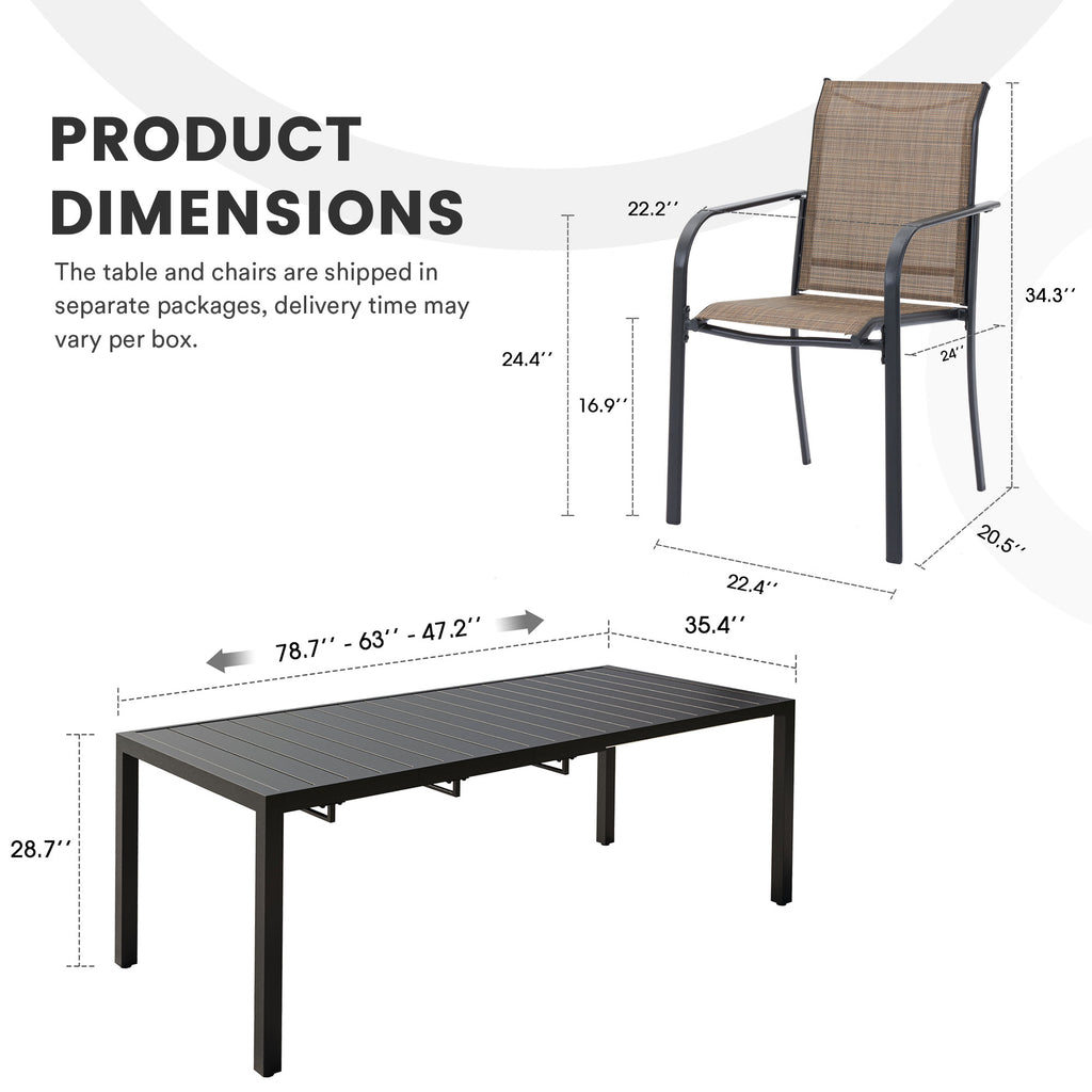 outdoor swivel dining chair, set of 4