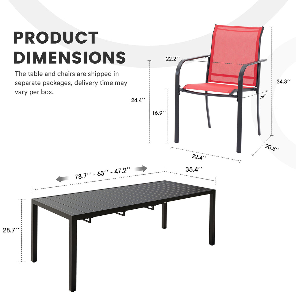patio dining chair,set of 6