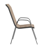 Vicllax Horizon Stackable Outdoor Contoured Sling Chair, Set of 2/4
