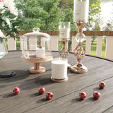 Vicllax 5/7/9 Pcs Outdoor Dining Set, Round Metal Table and Stackable Padded Chair