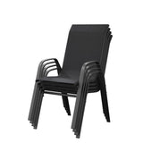 Vicllax Horizon Stackable Outdoor Contoured Sling Chair, Set of 2/4