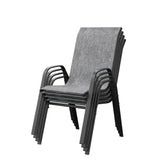 Vicllax Horizon Stackable Outdoor Contoured Sling Chair, Set of 2/4