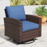 Vicllax Versatile Wicker Patio Sofa, Love Seat Glider, Chairs and Ottomans