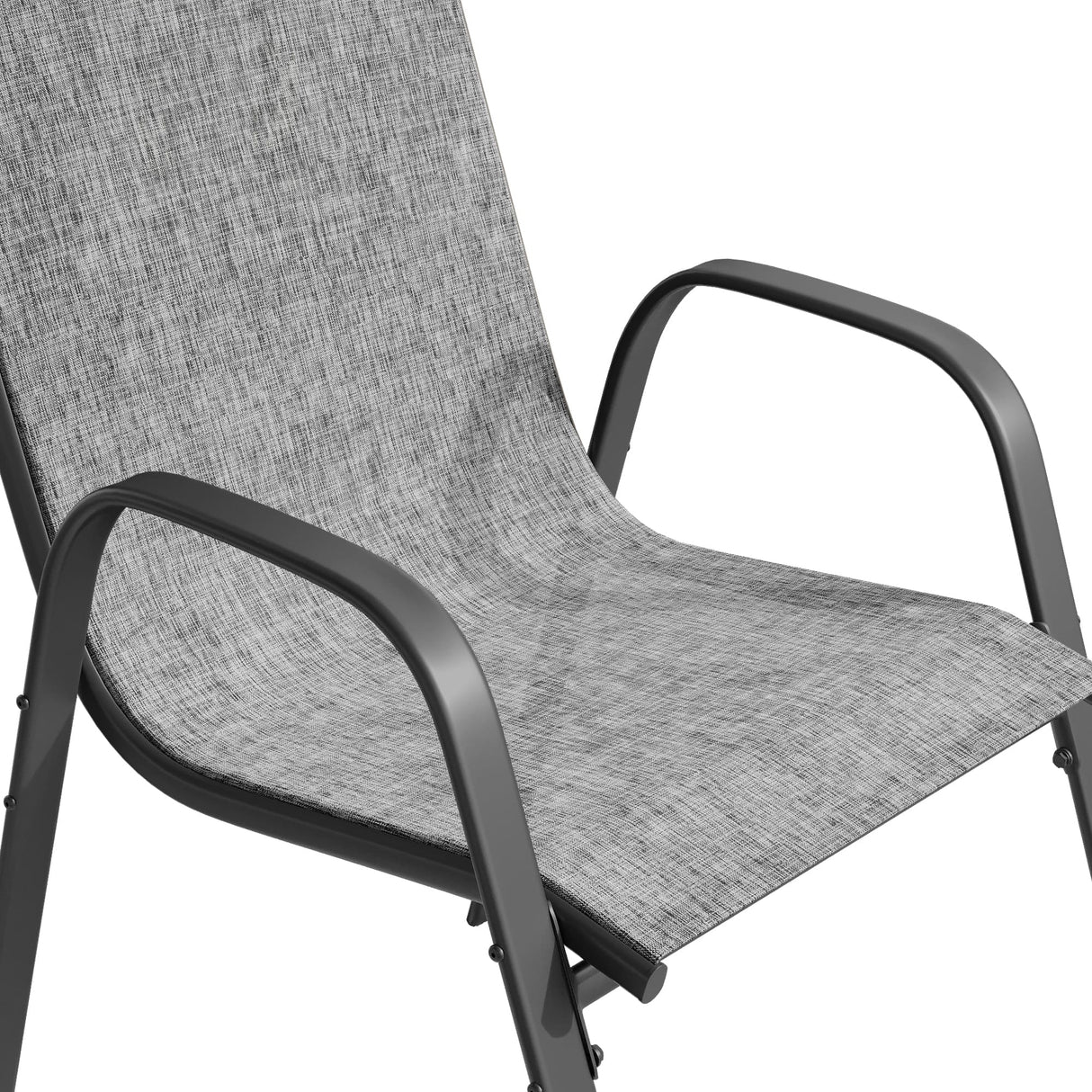 Vicllax Horizon Stackable Outdoor Contoured Sling Chair, Set of 2/4