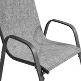 Vicllax Horizon Stackable Outdoor Contoured Sling Chair, Set of 2/4