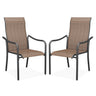 Vicllax Outdoor Stackable High Back Sling Dining Chair, Set of 2/4/6/8