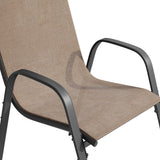 Vicllax Horizon Stackable Outdoor Contoured Sling Chair, Set of 2/4
