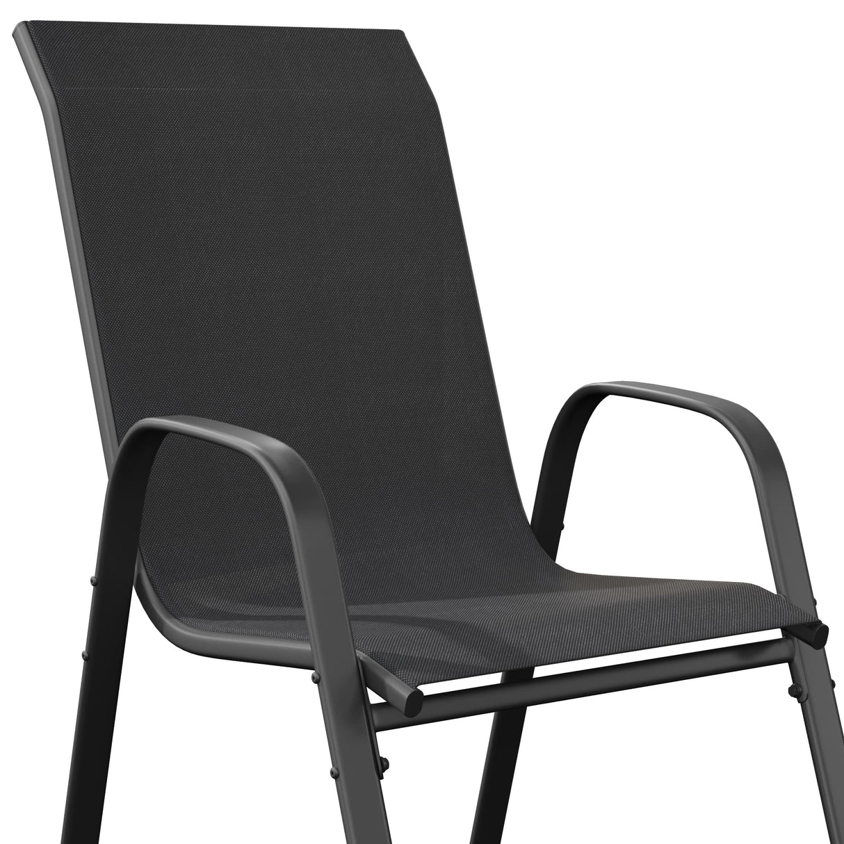 Vicllax Horizon Stackable Outdoor Contoured Sling Chair, Set of 2/4