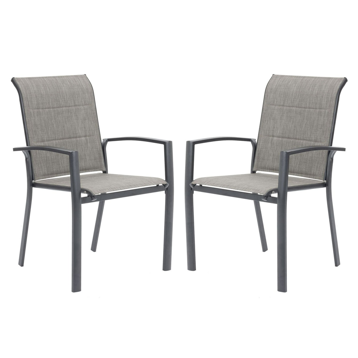 Vicllax Outdoor Padded Stackable Sling Dining Chair