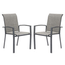 Sillas de comedor Vicllax de textileno para exterior con asiento acolchado de algodón