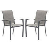Vicllax Outdoor Padded Stackable Sling Dining Chair