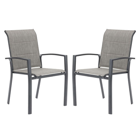 Vicllax Outdoor Padded Stackable Sling Dining Chair