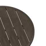 Vicllax Mesa auxiliar redonda de metal para exterior con estante de almacenamiento