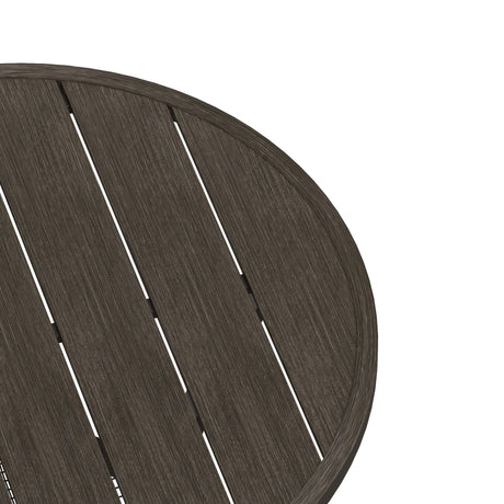 Vicllax Mesa auxiliar redonda de metal para exterior con estante de almacenamiento