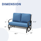 Vicllax Outdoor Patio Conversation Sofa, Love Seat Glider, and Swivel Chairs
