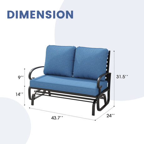 Vicllax Outdoor Patio Conversation Sofa, Love Seat Glider, and Swivel Chairs