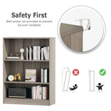 Vicllax Wooden Bookcase, 3/4/5 Shelf Display Open Bookshelves for Home Office