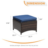 Vicllax Patio Wicker Oasis Lounge Sofa