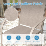 Vicllax 11 Pcs Outdoor Dining Set with 60“ Round Metal Table and Stackable Sling Chair