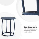 Vicllax Metal Round Side Table, Outdoor/Indoor Small End Table