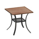 Vicllax Mesa cuadrada pequeña para exteriores, mesa de bistró para patio 