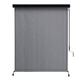 Vicllax Roller Shade, Patio Cordless Sun Blocking Roller Shade with Aluminum Valance