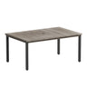 Vicllax 63" Outdoor Patio Metal Dining Table with Umbrella Hole