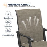 Vicllax Outdoor Dining Table Set of 4/8, Plastic Round Table 41.7" / 56.3" with Swivel Dining Chairs