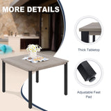 Vicllax 5 Pieces Outdoor Dining Set with 40" Square Table and Padded Stackable Chairs