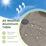 VICLLAX 5/7 Pieces Outdoor Dining Set, Swivel Dining Chairs Set of 4/6 and Round Patio Table