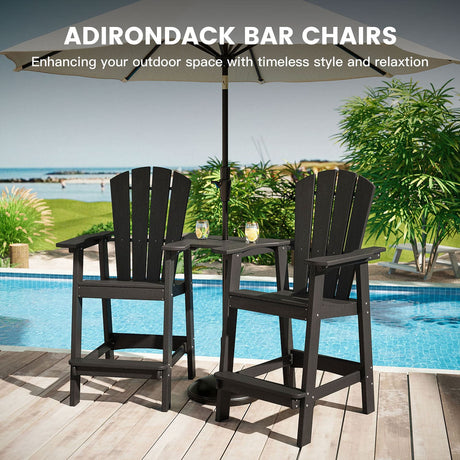 Vicllax Silla de bar para exteriores, mesa alta para bar de patio, juego de sillas de bar giratorias de 2/4/6 