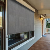 Vicllax Roller Shade, Patio Cordless Sun Blocking Roller Shade with Aluminum Valance