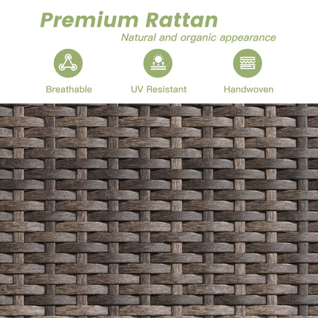 Vicllax Highlands Stackable Wicker Outdoor Dining Chair, Set of 2