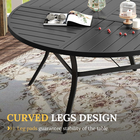 Vicllax Juego de comedor para exterior de 5 piezas con mesa redonda de metal de 42" y 4 sillas giratorias acolchadas