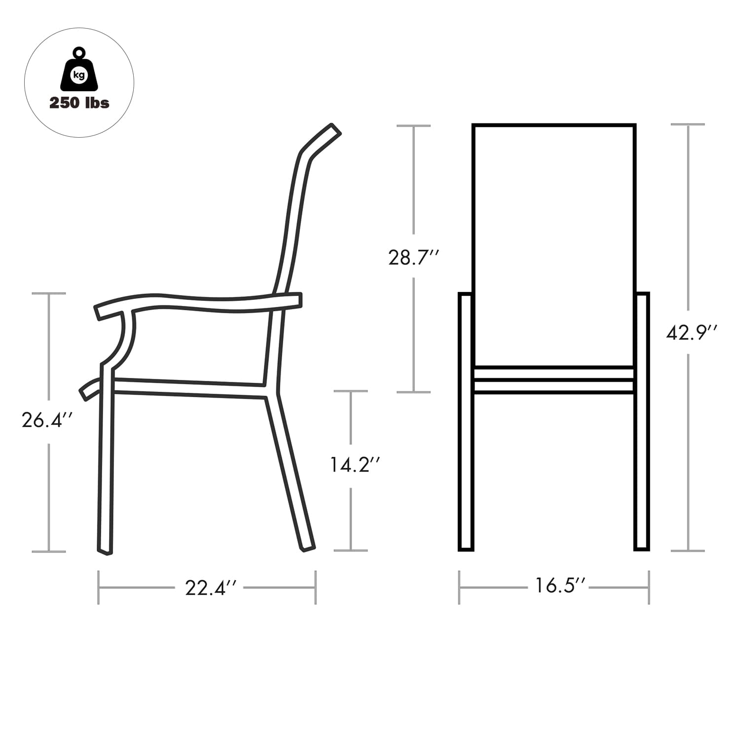 outdoor lightweight sling chair