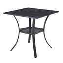 Vicllax Mesa cuadrada pequeña para exteriores, mesa de bistró para patio 