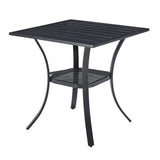Vicllax Mesa cuadrada pequeña para exteriores, mesa de bistró para patio 