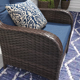 Vicllax Patio Wicker Oasis Lounge Sofa, Single Chair Set of 2